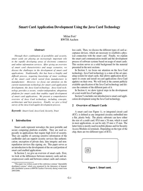 Smart Card Application Development Using the Java Card 